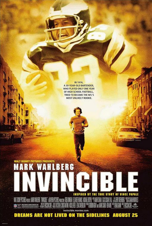 Invincible Mark Wahlberg Poster best Football Movies.