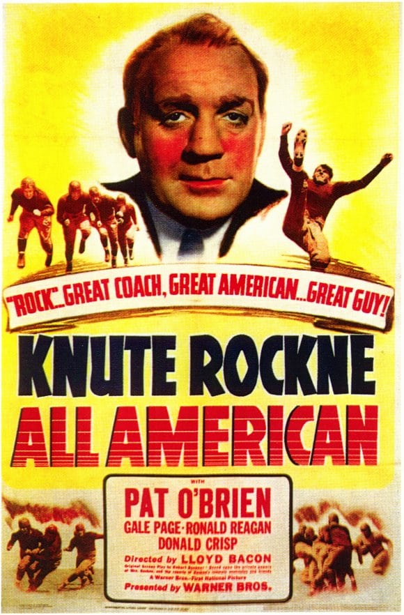 Knute Rockne all American Poster best Football Movies.