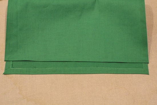 diy pocket square finished hem with iron-on tape