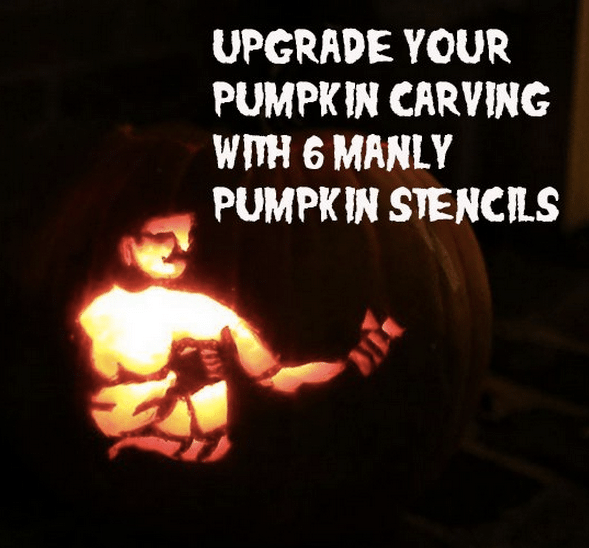 Manly pumpkin carving stencils john sullivan boxer.