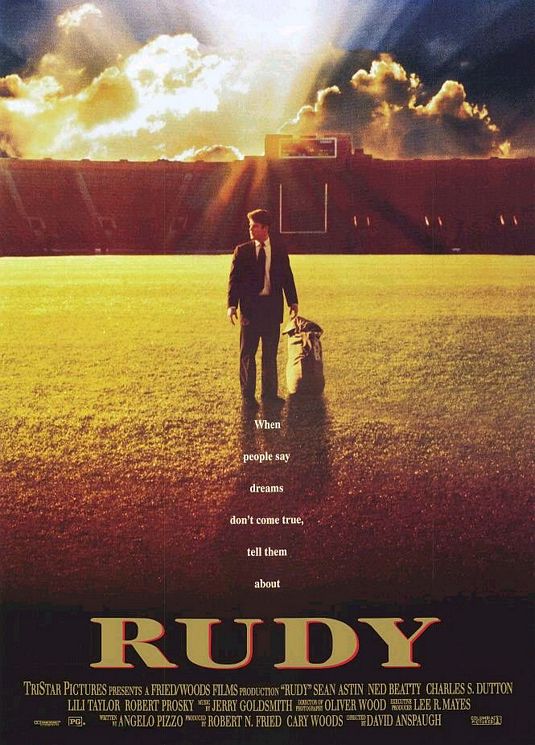 Rudy Poster Notre Dame best Football Movies.