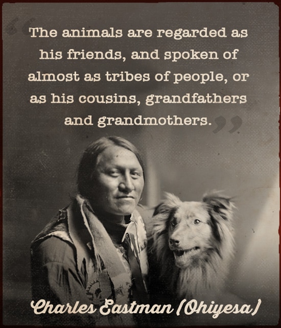 Sioux Indian Quote Wisdom Animals Friends Charles Eastman.