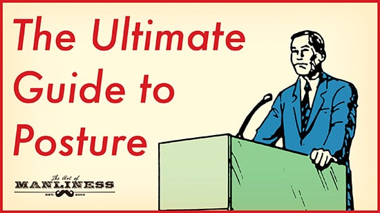 businessman at podium good posture illustration