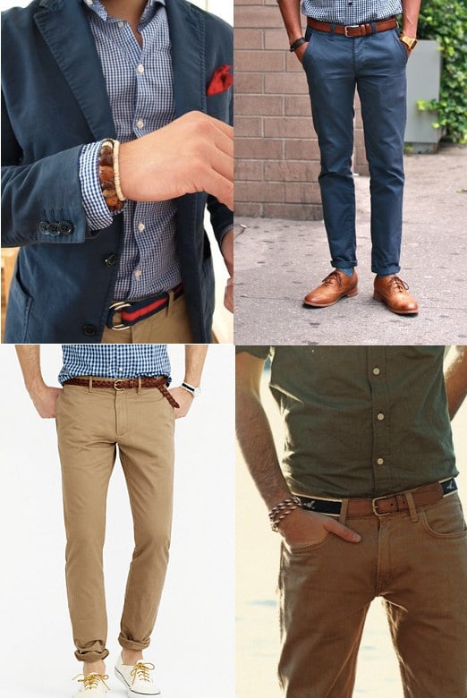 matching shirt with light brown pant