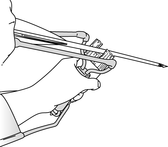slingshot with paintbrush survival hack illustration 