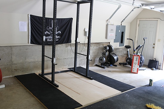 DIY Weightlifting Platform with Squat Stand Attached