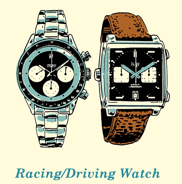Two Racing (or Driving) Watches illustration.