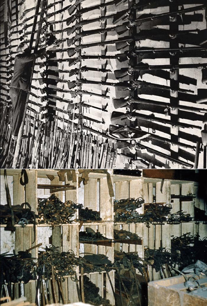 Bannerman's army navy surplus store guns floor to ceiling.