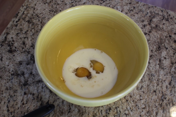 Whisk the three ingredients together.