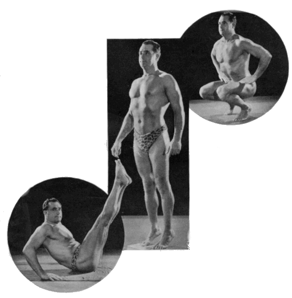 Vintage Charles Atlas doing exercises.