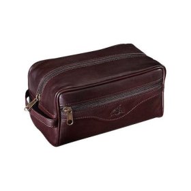 Classic leather dopp kit.