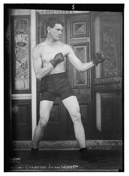 Vintage man in boxer portrait.