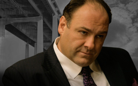 Tony Soprano portrait.