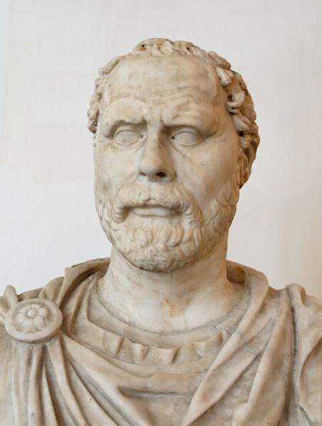 demosthenes marble bust ancient greek