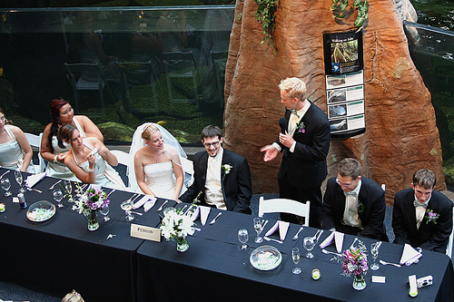 Best man speech in a marriage ceremony photo.