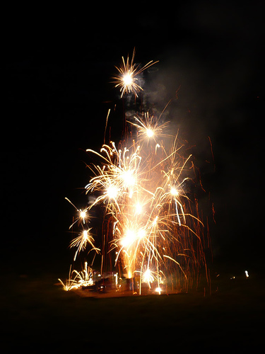 Fountain fireworks.