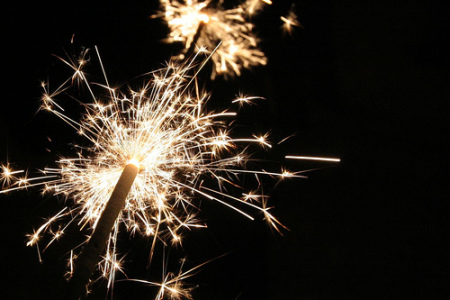 Sparkler firework.