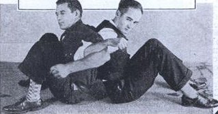 Vintage black and white wrestling.