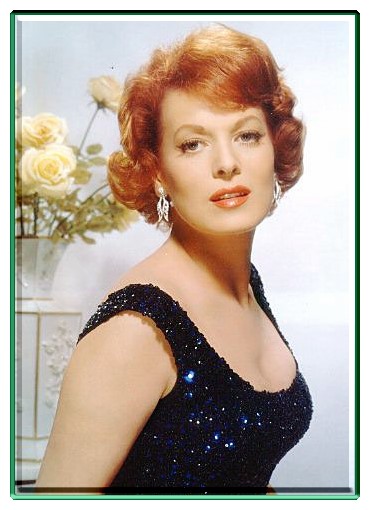 Maureen O'Hara actress color portrait pin up girl.