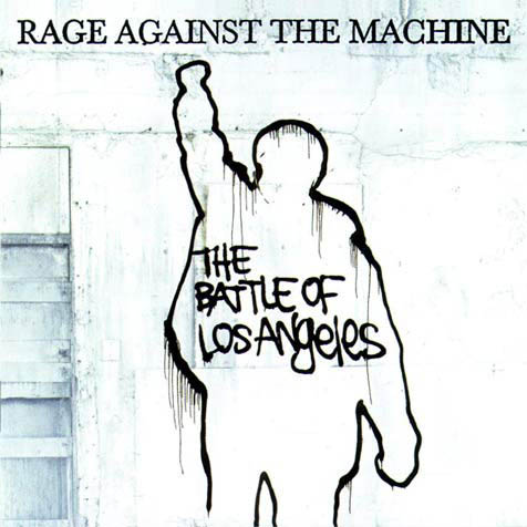 Album cover of rage against the machine illustration.