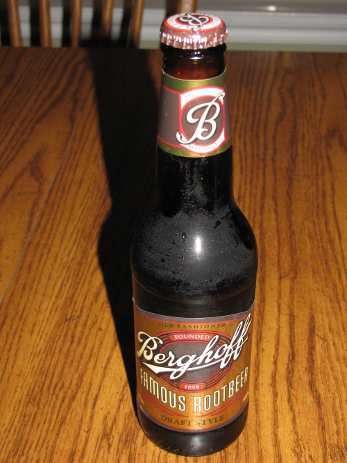 Berghoff root beer bottle.