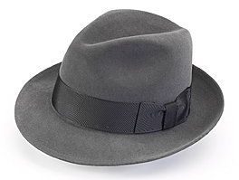 Stetson fedora hat gray unique groomsmen gift.