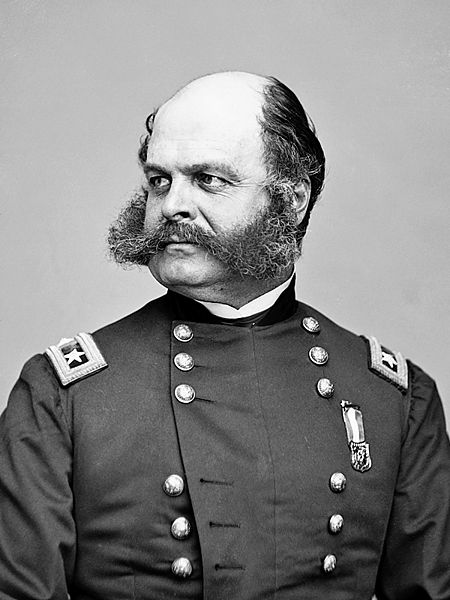 General Ambrose Burnside manliest best mustache.