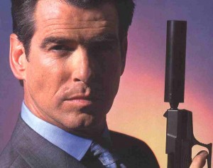 Brosnan James posing with gun.