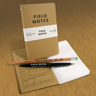 Stationary items by field notes.