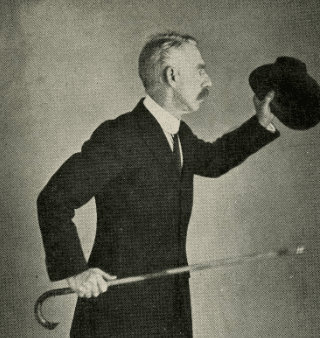 Vintage Bartitsu using hat to defend oneself.