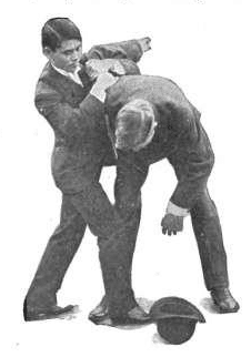 Vintage Jujitsu and Bartitsu fighting in suits.