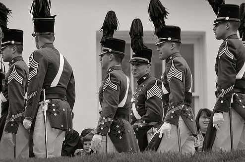 Core of cadets ready for marching.