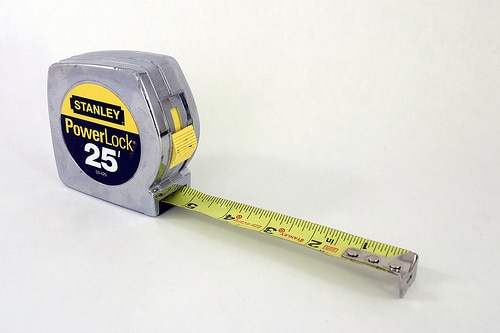 Measuring inches tape.