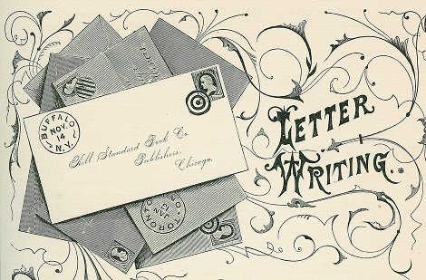 Art of Letter writing illustration.