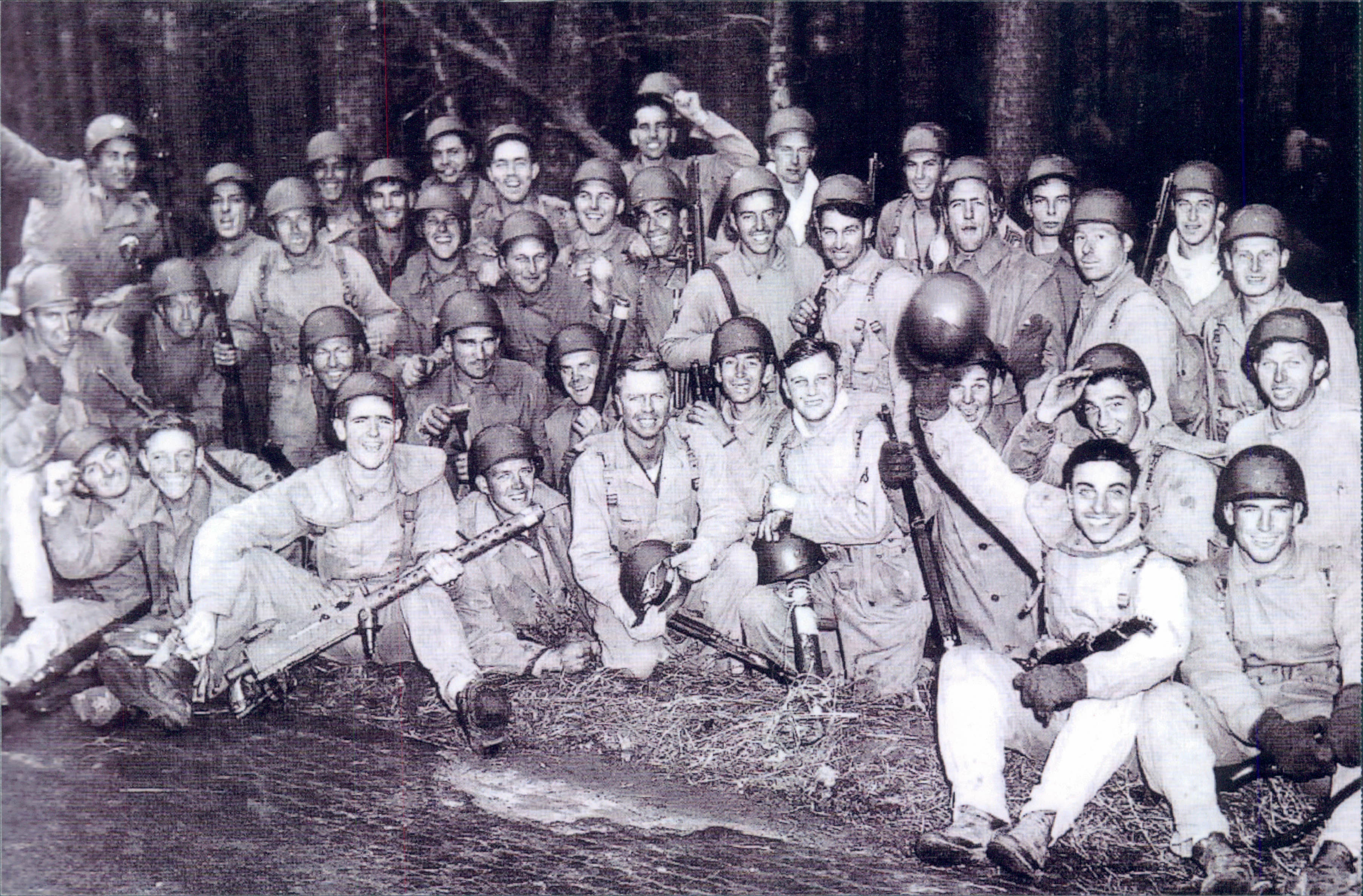Easy company band of brothers group photo from wwii.