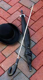 Sword umbrella modern man gentleman accessory.