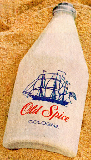 Original old spice cologne bottle ad.