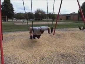 Beyond the range push ups in a playground workout.