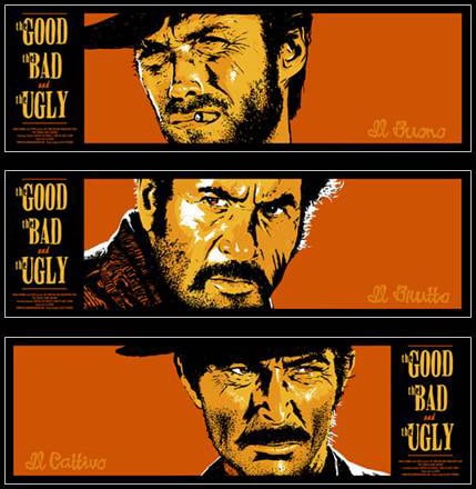 The Good, the Bad, and the Ugly movie poster.