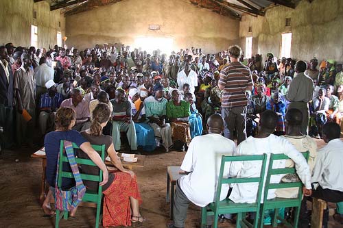 NURU Training in Kenya about modern farming and water sanitation techniques.
