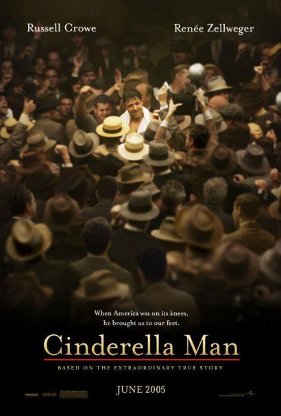 Film poster, cinderella man by Russell Crowe.