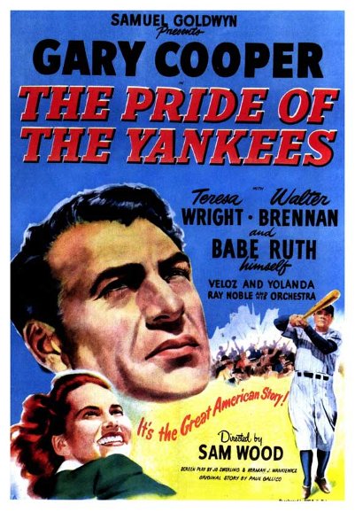 Pride of the Yankees movie poster.