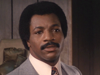 Carl Weathers showing mustache.