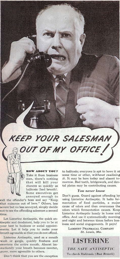 An old ad for a telephone company promoting keeping it fresh.
