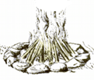 Illustration of snack fire.