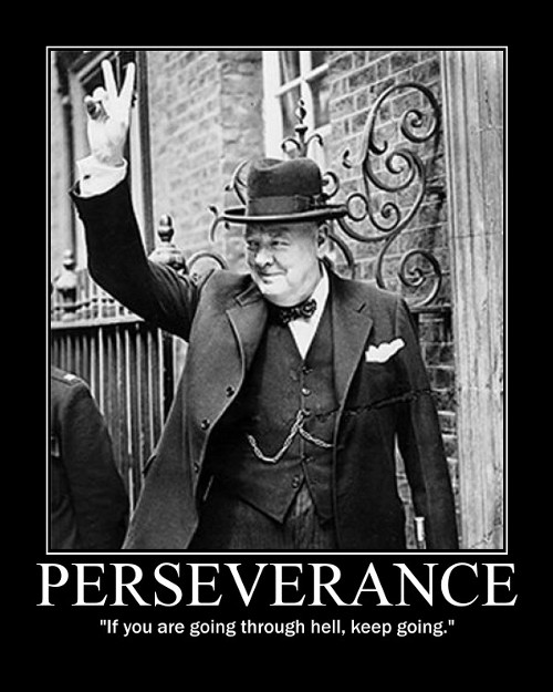 Winston Churchill posing victory sign with his hand.