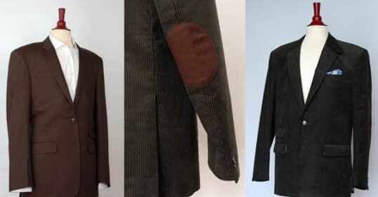 A mannequin demonstrating a brown sports jacket, following the guidelines of the Man's Guide fashion.