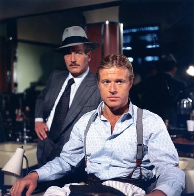 The scene from The Sting Movie of Paul Newman and Robert Redford.