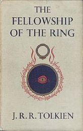 Book cover of "The Fellowship of the Ring" by J.R.R.Tolkien.