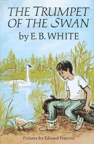 Book cover of "The Trumpet of the Swan" by E.B.White.